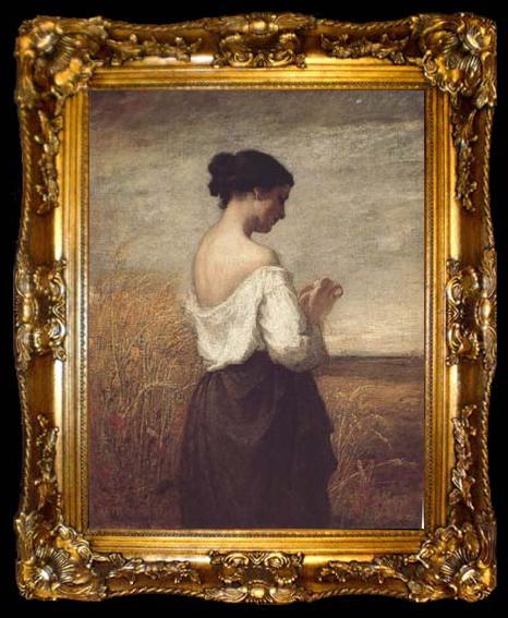 framed  William Morris Hunt Peasant Girl (mk06), ta009-2